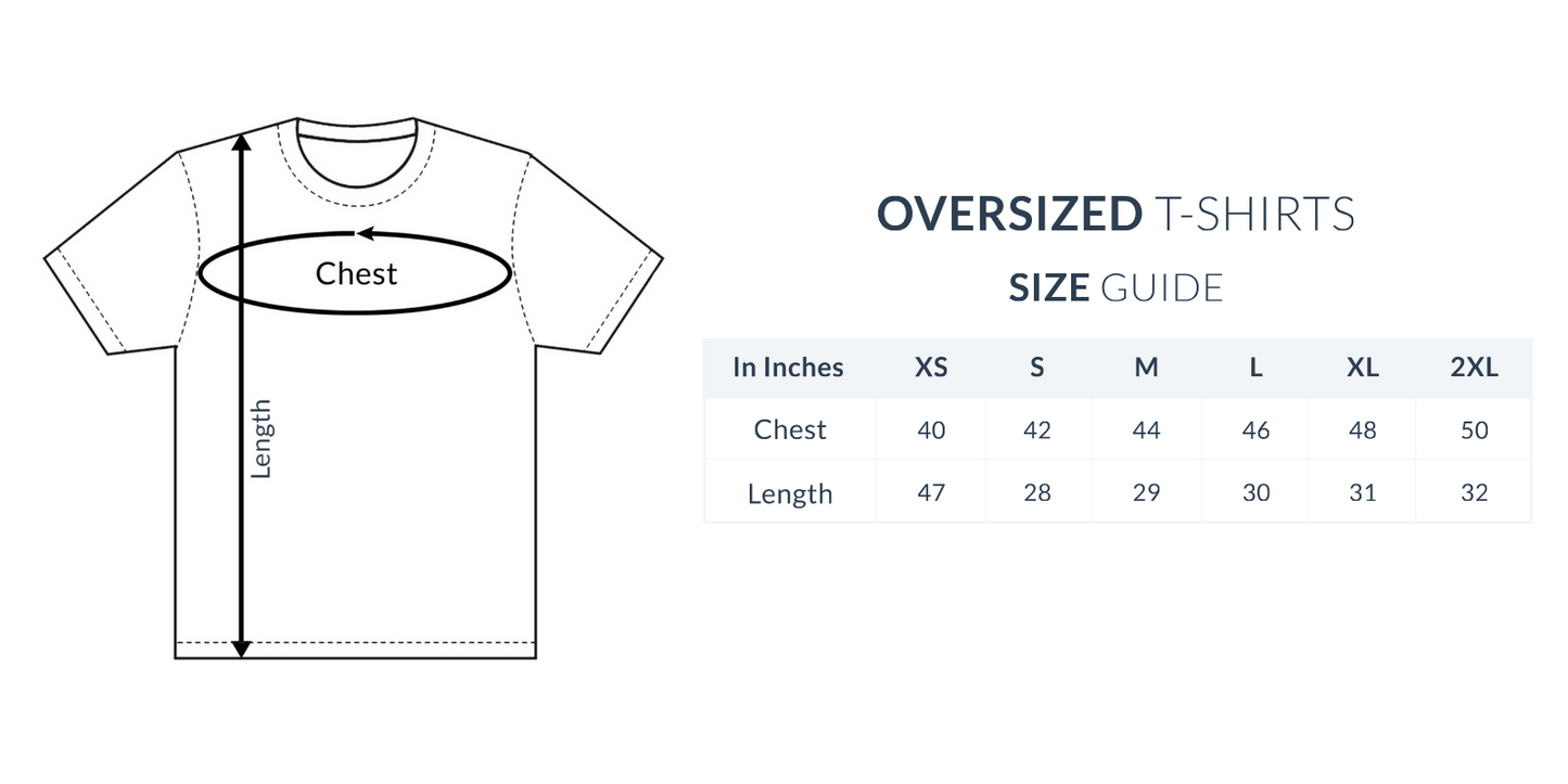 GOAT Oversized T-Shirt, Greatest Of All Time Printed Oversized T-Shirt