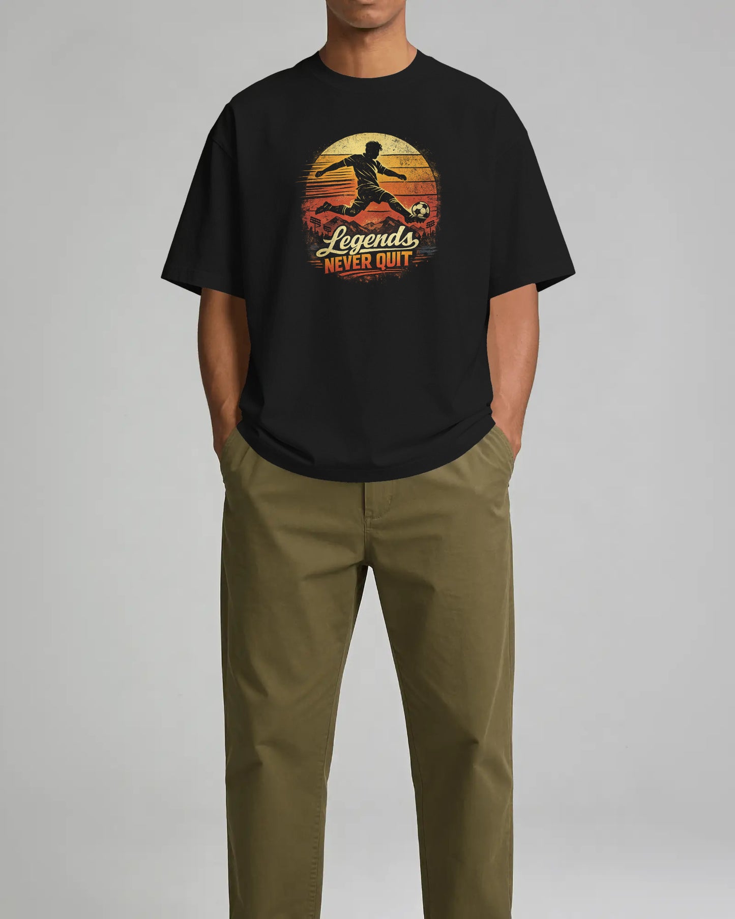 Legends Never Quit - World Cup Football Oversized T-Shirt