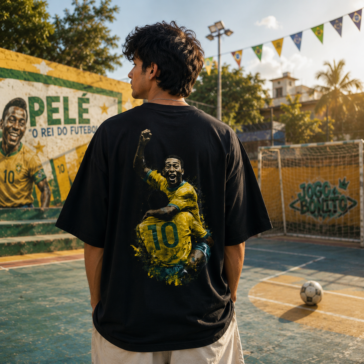 Pele Fan Oversized T-Shirt, World Cup Football T-Shirt