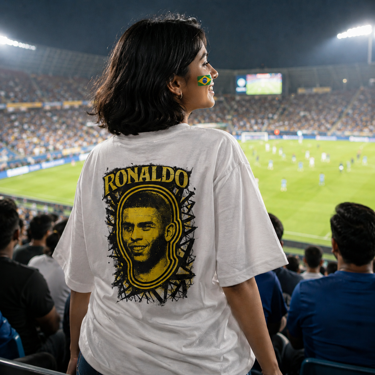 Ronaldo Fan Oversized T-Shirt, Brazil Fan T-Shirt