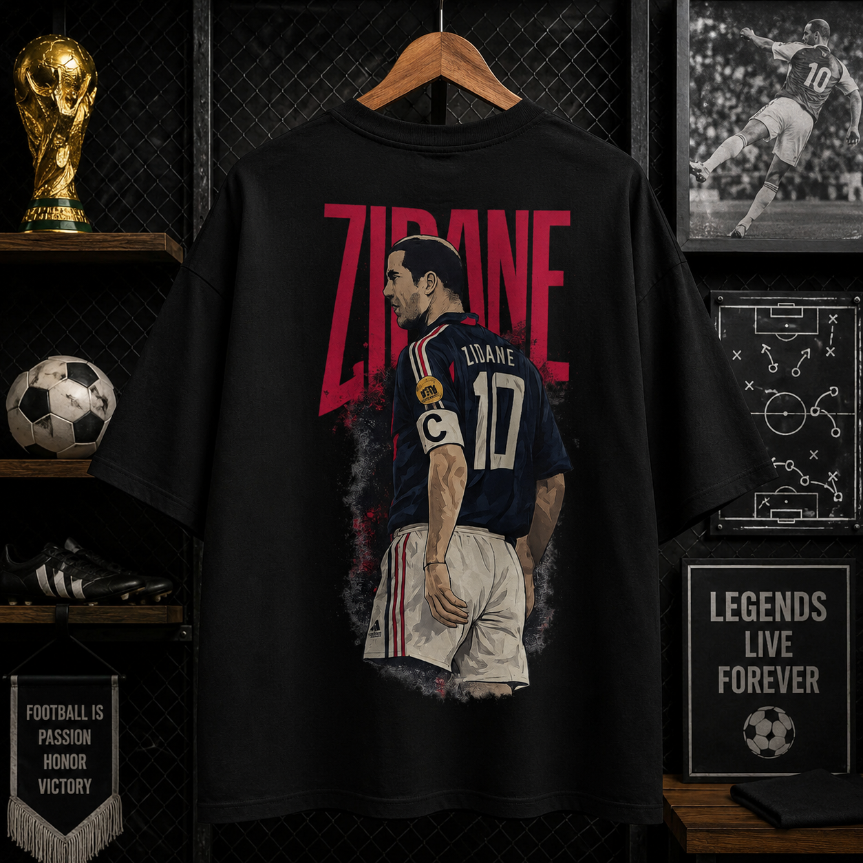 Zidane Oversized T-Shirt, Zidane Fan T-Shirt Oversized