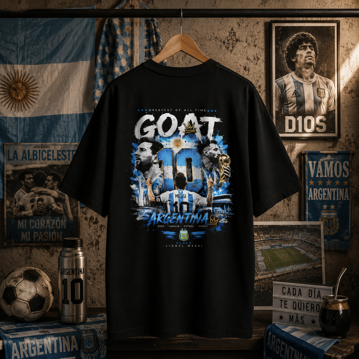Messi Argentina Oversized T-Shirt, LM10 Oversized T-Shirt