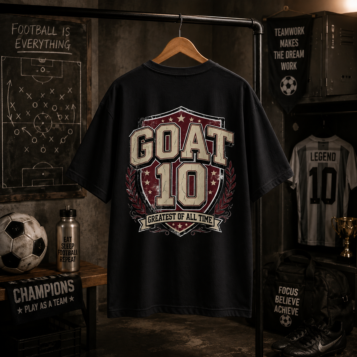 GOAT Oversized T-Shirt, Greatest Of All Time Printed Oversized T-Shirt