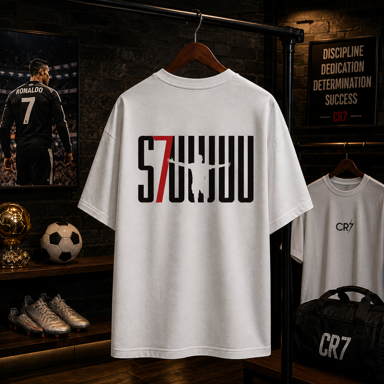 Ronaldo CR7 Oversized T-Shirt, Ronaldo Fan Oversized T-Shirt
