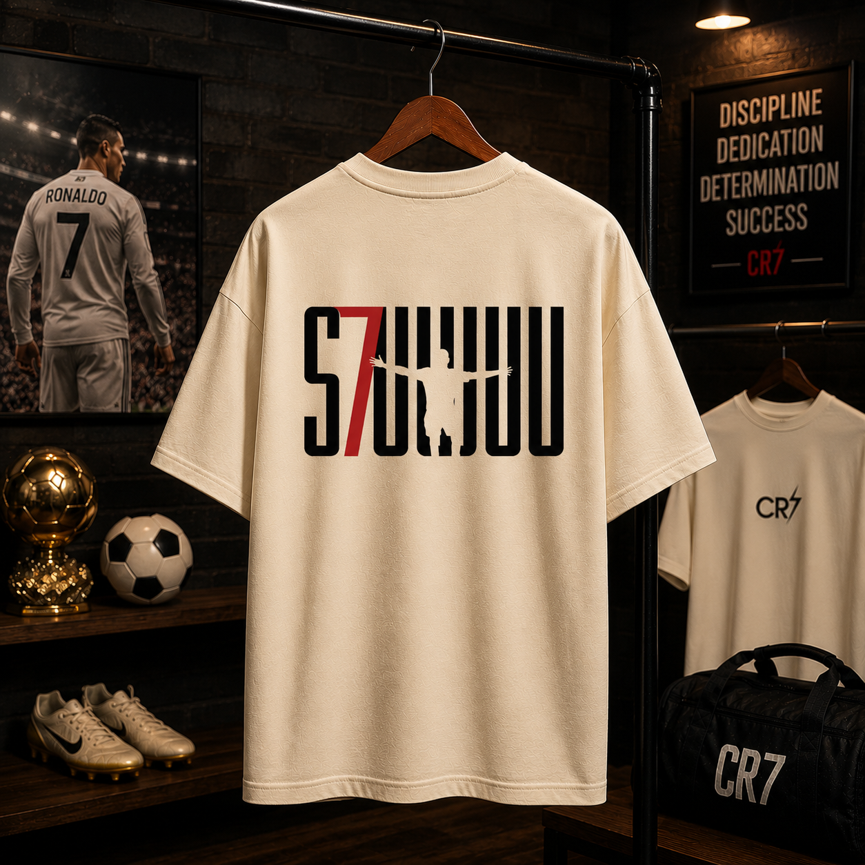 Ronaldo CR7 Oversized T-Shirt, Ronaldo Fan Oversized T-Shirt