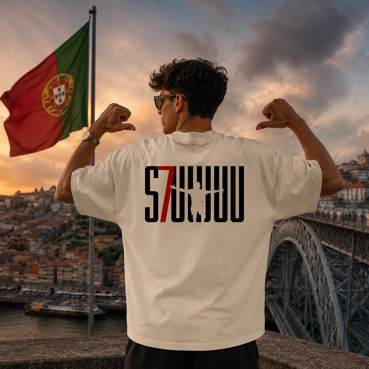 Ronaldo CR7 Oversized T-Shirt, Ronaldo Fan Oversized T-Shirt