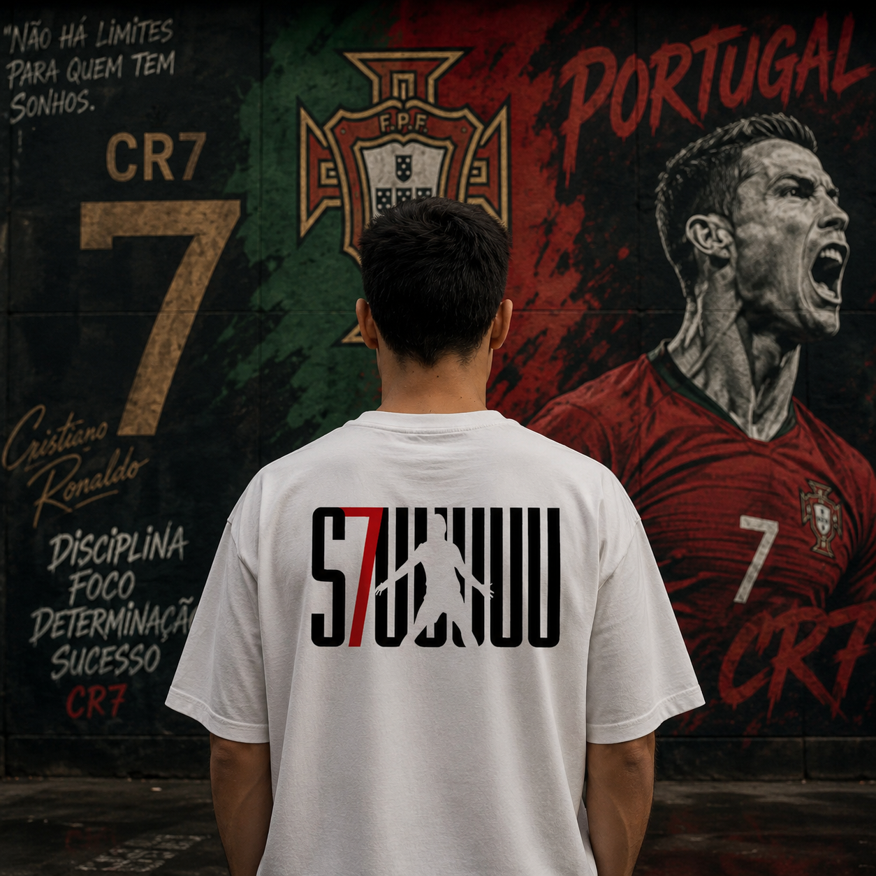 Ronaldo CR7 Oversized T-Shirt, Ronaldo Fan Oversized T-Shirt