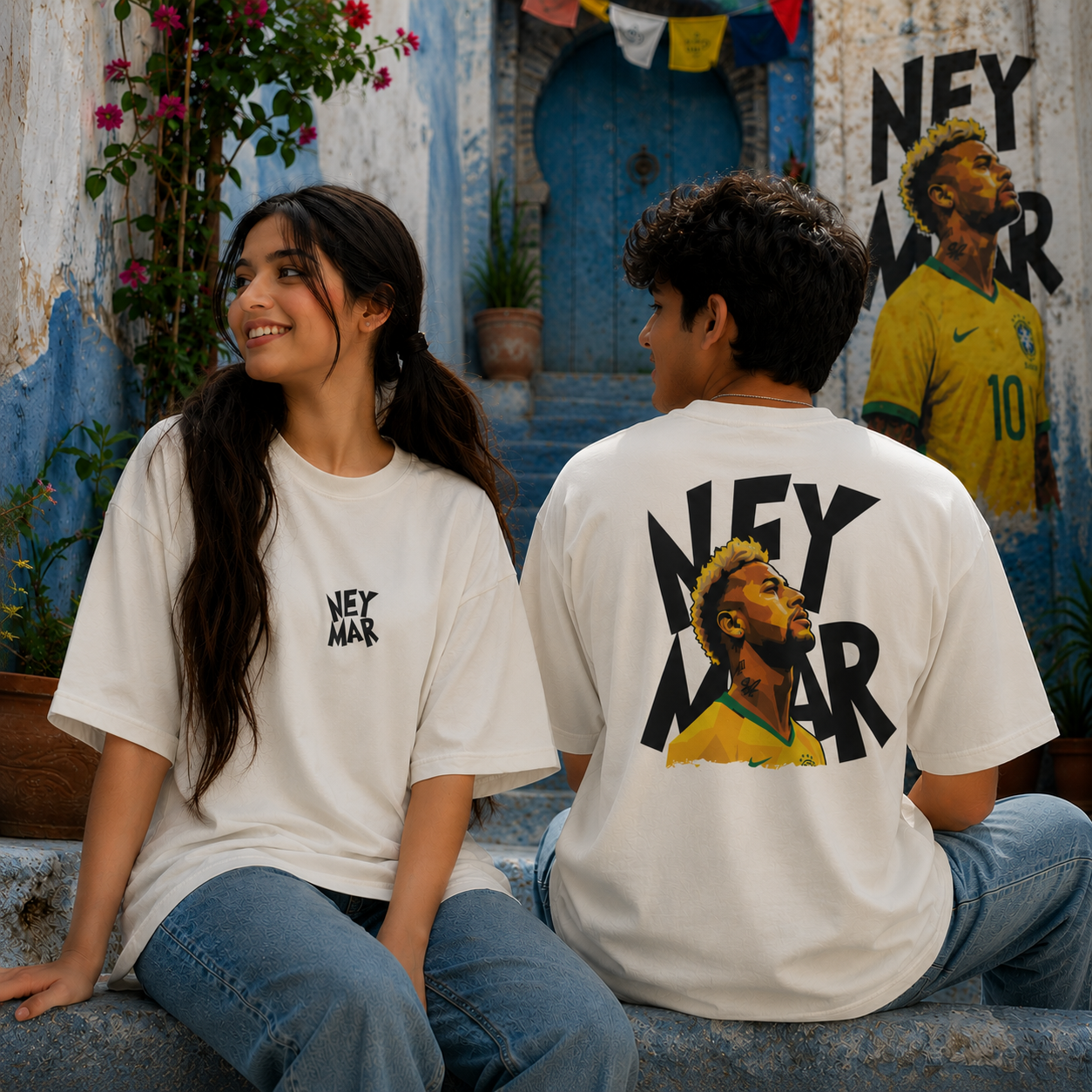 Neymar Oversized T-shirt, Brazil Neymar Fan Oversized T-Shirt