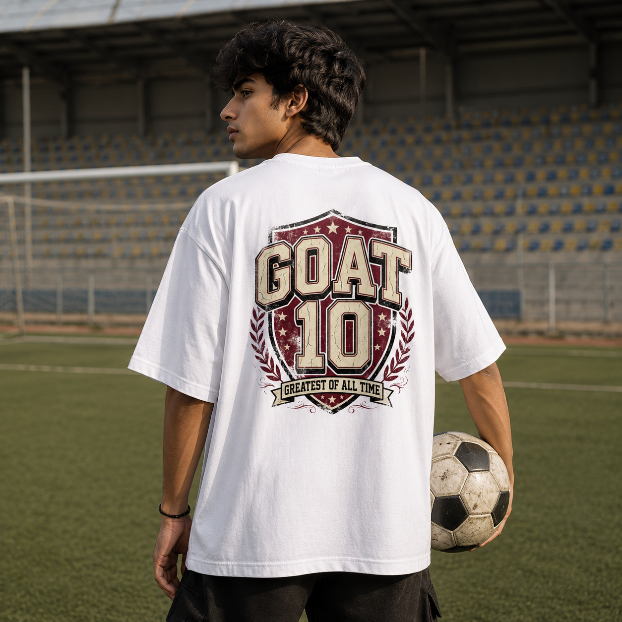 GOAT Oversized T-Shirt, Greatest Of All Time Printed Oversized T-Shirt