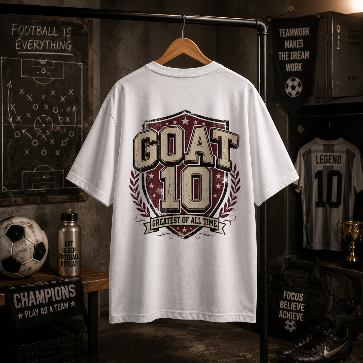 GOAT Oversized T-Shirt, Greatest Of All Time Printed Oversized T-Shirt