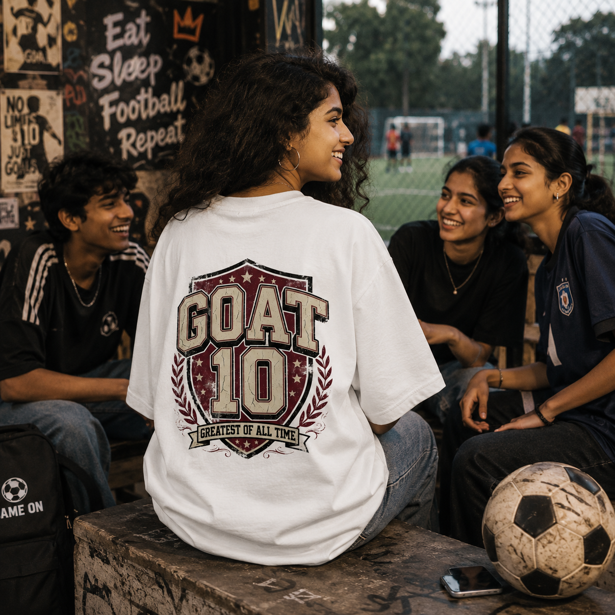 GOAT Oversized T-Shirt, Greatest Of All Time Printed Oversized T-Shirt