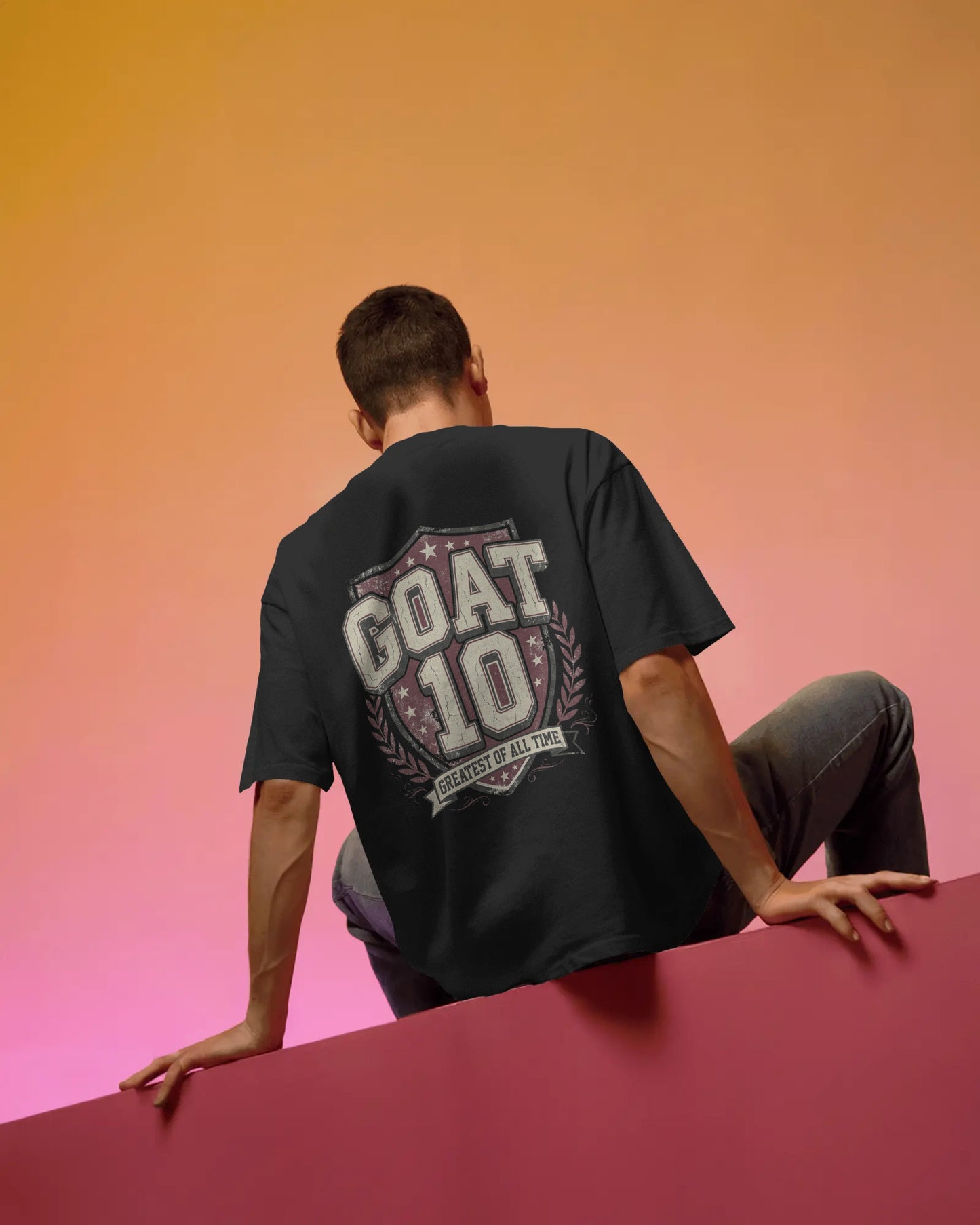 GOAT Oversized T-Shirt, Greatest Of All Time Printed Oversized T-Shirt