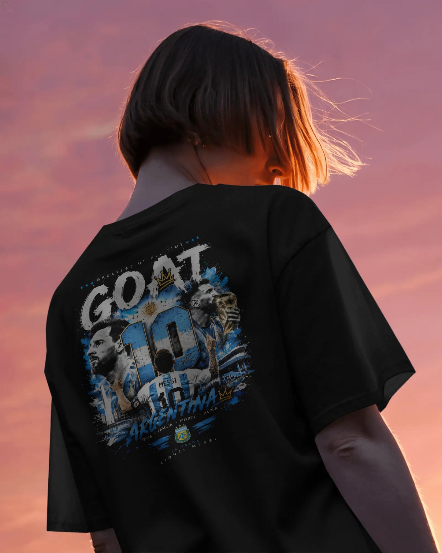 Messi Argentina Oversized T-Shirt, LM10 Oversized T-Shirt