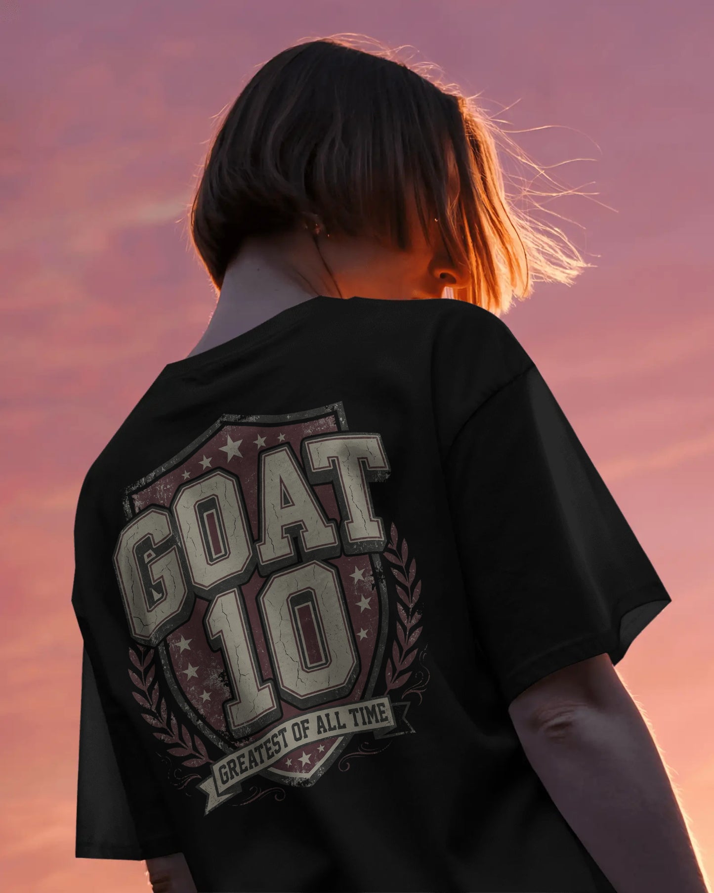 GOAT Oversized T-Shirt, Greatest Of All Time Printed Oversized T-Shirt