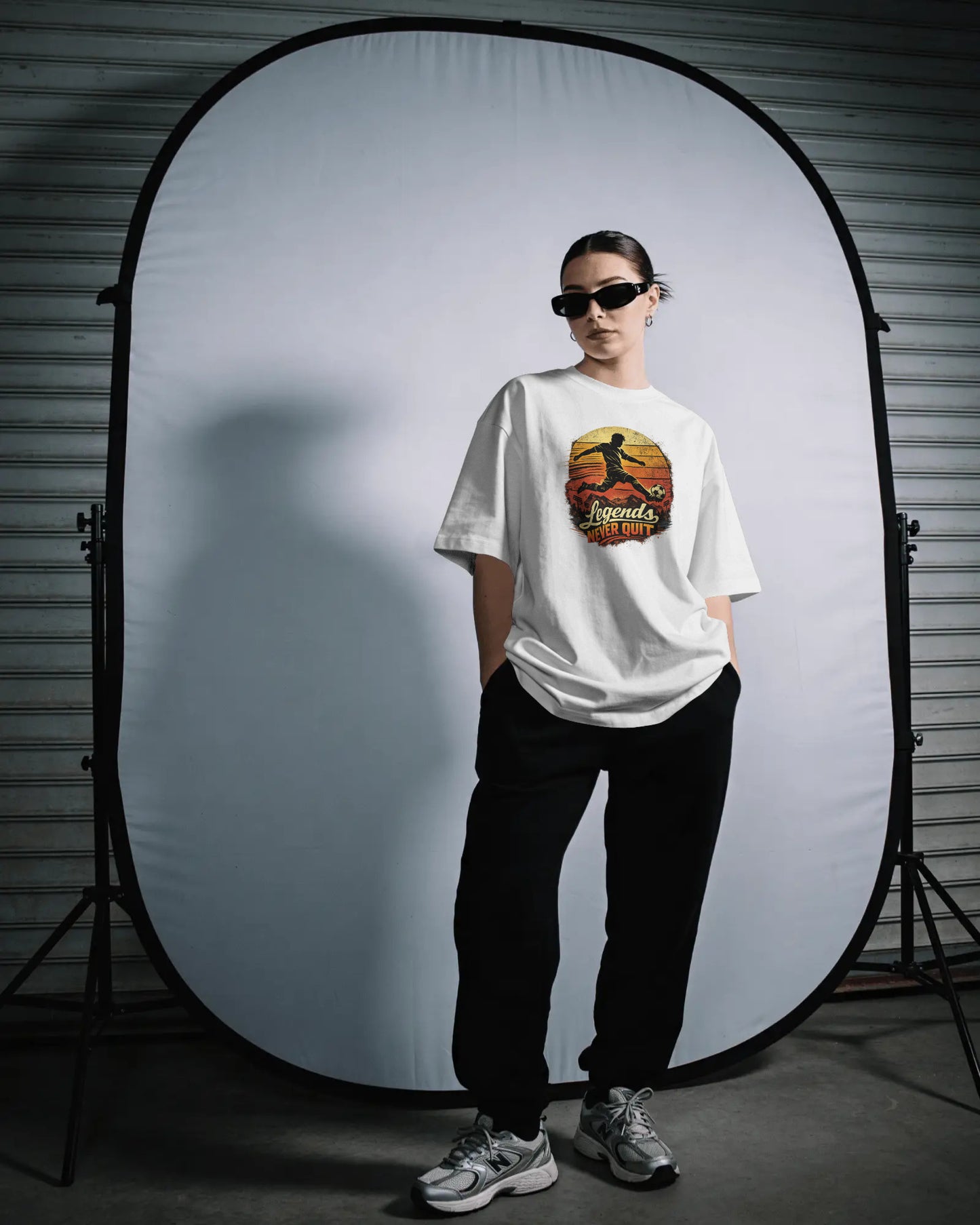 Legends Never Quit  - World Cup Football Oversized T-Shirt